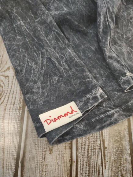 Diamond Supply Co. Black Graphic Tshirt Women's Medium Roses - Picture 5 of 5